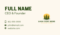 Outdoor Pine Tree Sunset Business Card