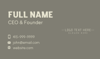 Casual Company Wordmark Business Card