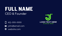 Digital Tech Letter J Business Card