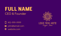 Premium Golden Flower Business Card