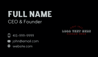 Hipster Business Wordmark Business Card