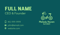 Monoline Eco Bicycle  Business Card