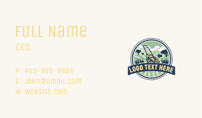 Gardening Grass Lawn Mower  Business Card Image Preview