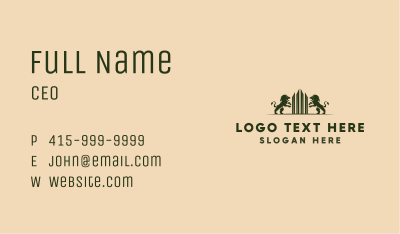 Corporate Lion Tower Business Card