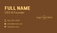 Beauty Brand Wordmark  Business Card