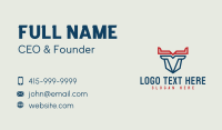 Modern Bison Horns Business Card