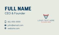 Modern Bison Horns Business Card