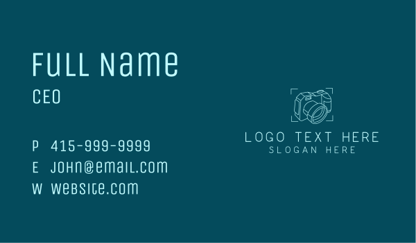 Photography Camera  Business Card Design Image Preview