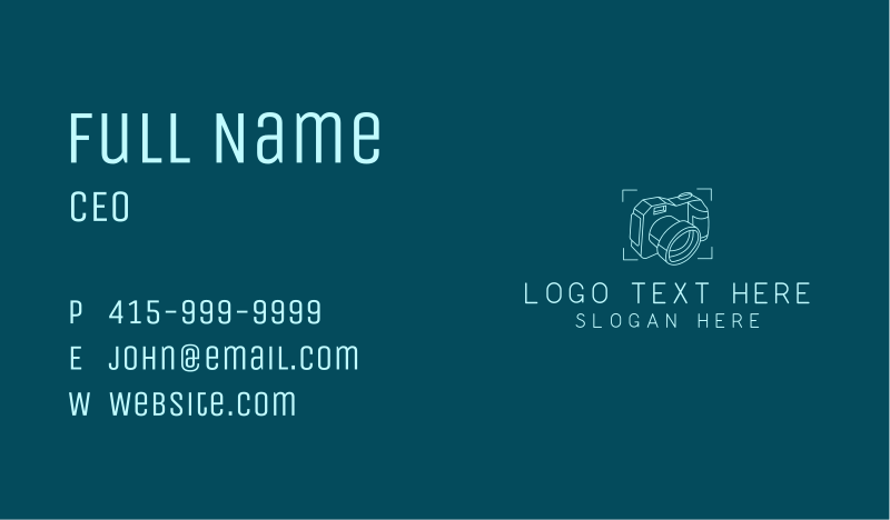 Camera Business Card example 2