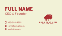 Bison Buffalo Wild Business Card Design