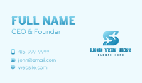 Plane Aircraft Letter S Business Card Design