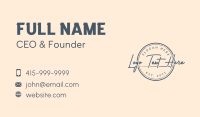 Vintage Classic Wordmark Business Card