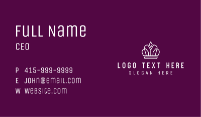 Luxury Monarchy Crown Business Card