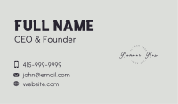 Handwritten Elegant Wordmark Business Card