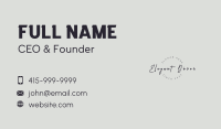 Handwritten Elegant Wordmark Business Card Image Preview