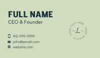Round Company Brand Letter Business Card