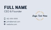 Round Script Wordmark Business Card