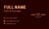 Graphic Brand Wordmark  Business Card