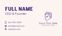 Purple Princess Tiara Business Card Design