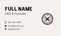 Forest Lumber Mill Badge Business Card