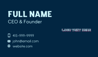 Neon Tech Wordmark Business Card