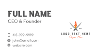 Culinary Fire Knife Business Card