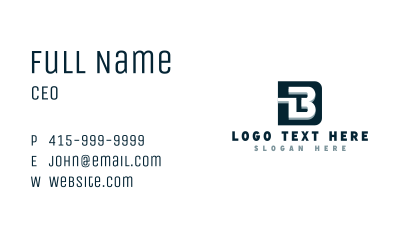 Business Generic Letter B Business Card Image Preview