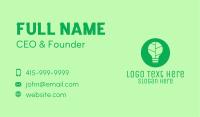 Green Eco Light Bulb  Business Card