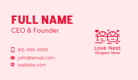 Red Love Bridge  Business Card Image Preview