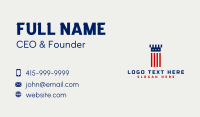 American Patriot Castle Fortress Business Card