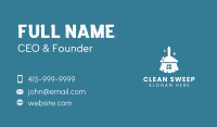 White Sparkling Broom House Business Card Image Preview