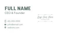 Classy Script Wordmark Business Card