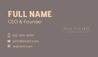 Luxury Fashion Brand Wordmark Business Card