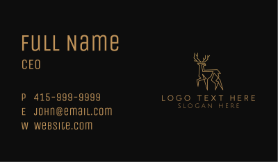 Deluxe Golden Deer Business Card