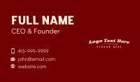 Classic Funky Wordmark Business Card