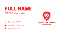 Red Lion Head Business Card Design