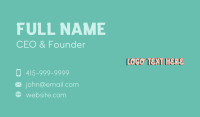 Cute Girly Wordmark Business Card