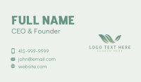 Eco Plant Letter W Business Card Design