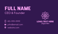 Purple Elegant Flower Business Card Design