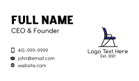 Blue Office Chair Furniture Business Card