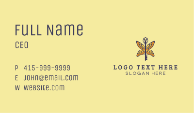 Premium Butterfly Key Business Card