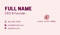 Beauty Boho Lettermark Business Card