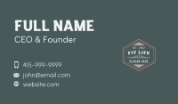 Vintage Hexagon Firm Business Card
