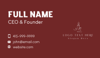 Elegant Candle Flame Business Card