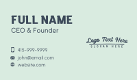 Funky Business Wordmark Business Card