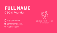 Minimalist Kitty Headphones  Business Card Design