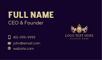 Golden Elegant Griffin Lettermark Business Card