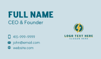 Electrical Bolt Electricity Business Card Design