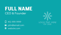 White Star Snowflake Business Card Design