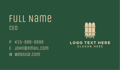Fence Painting Maintenance Business Card Image Preview